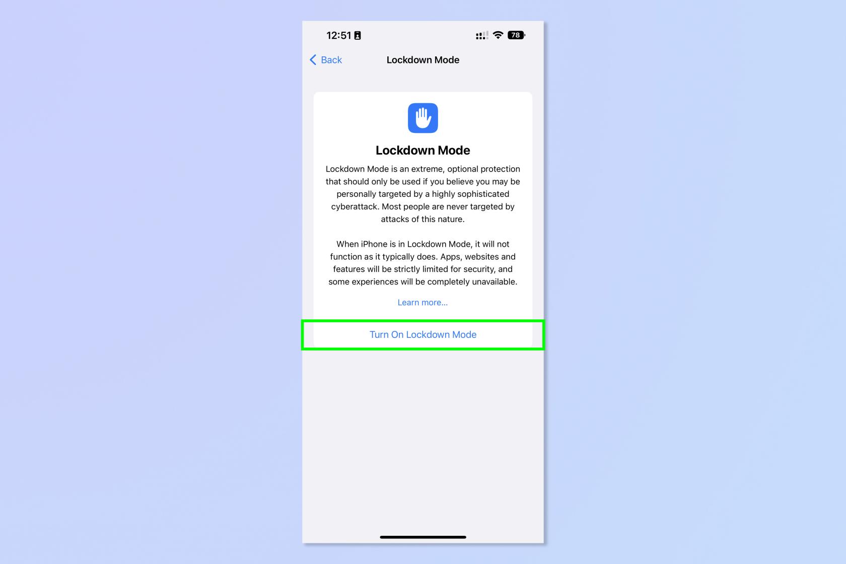 啟用此功能可以防止您的 iPhone 被黑客入侵