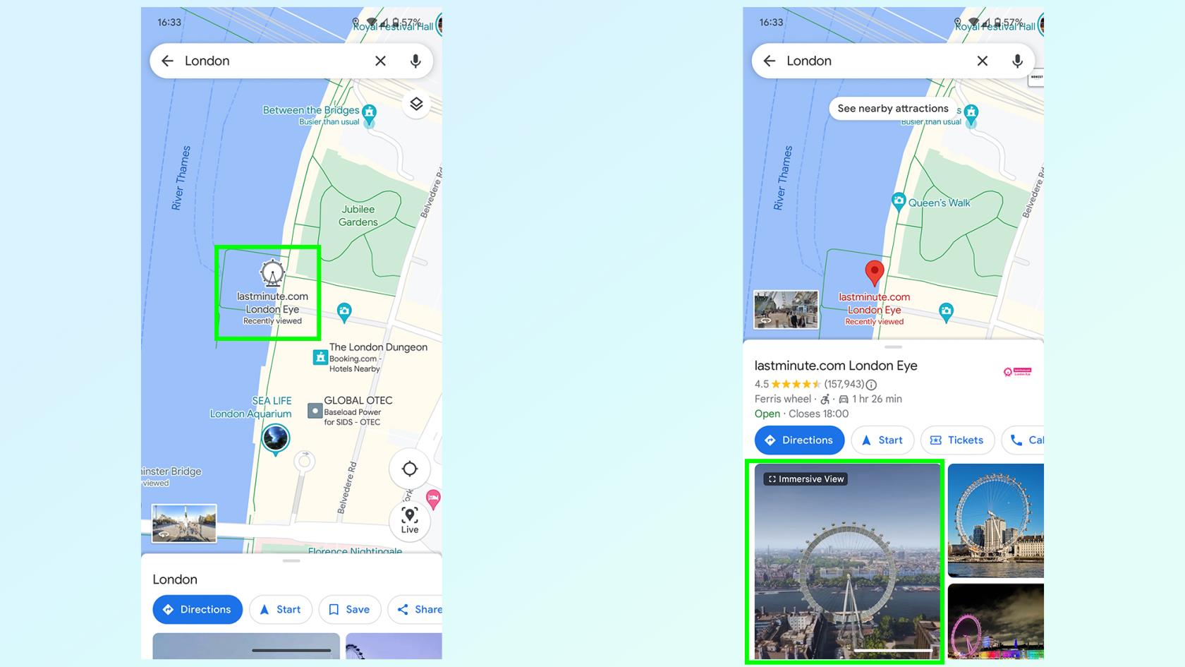 如何使用 Google 地圖沉浸式視圖