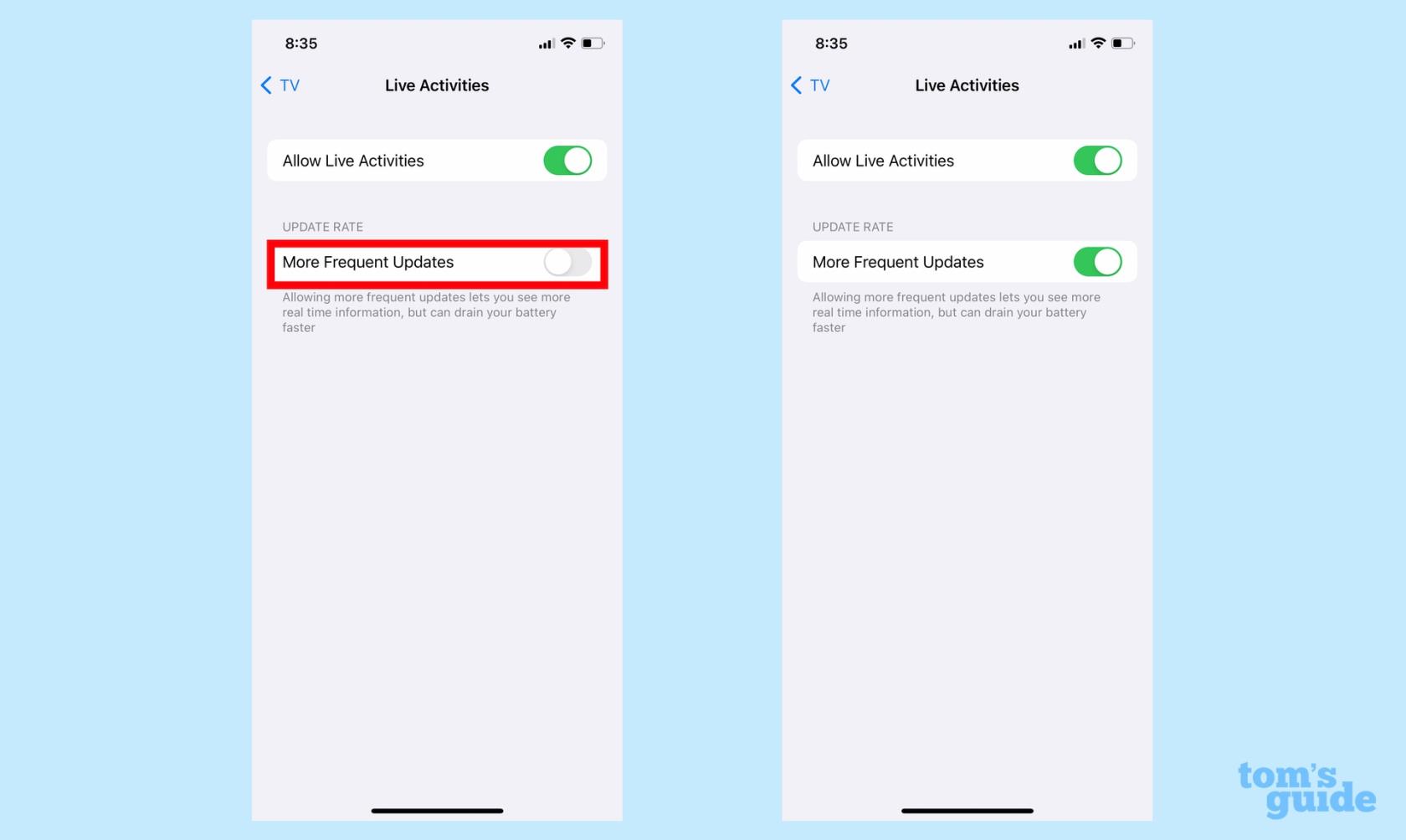 如何在 iOS 16.2 中調整 Live Activity 更新