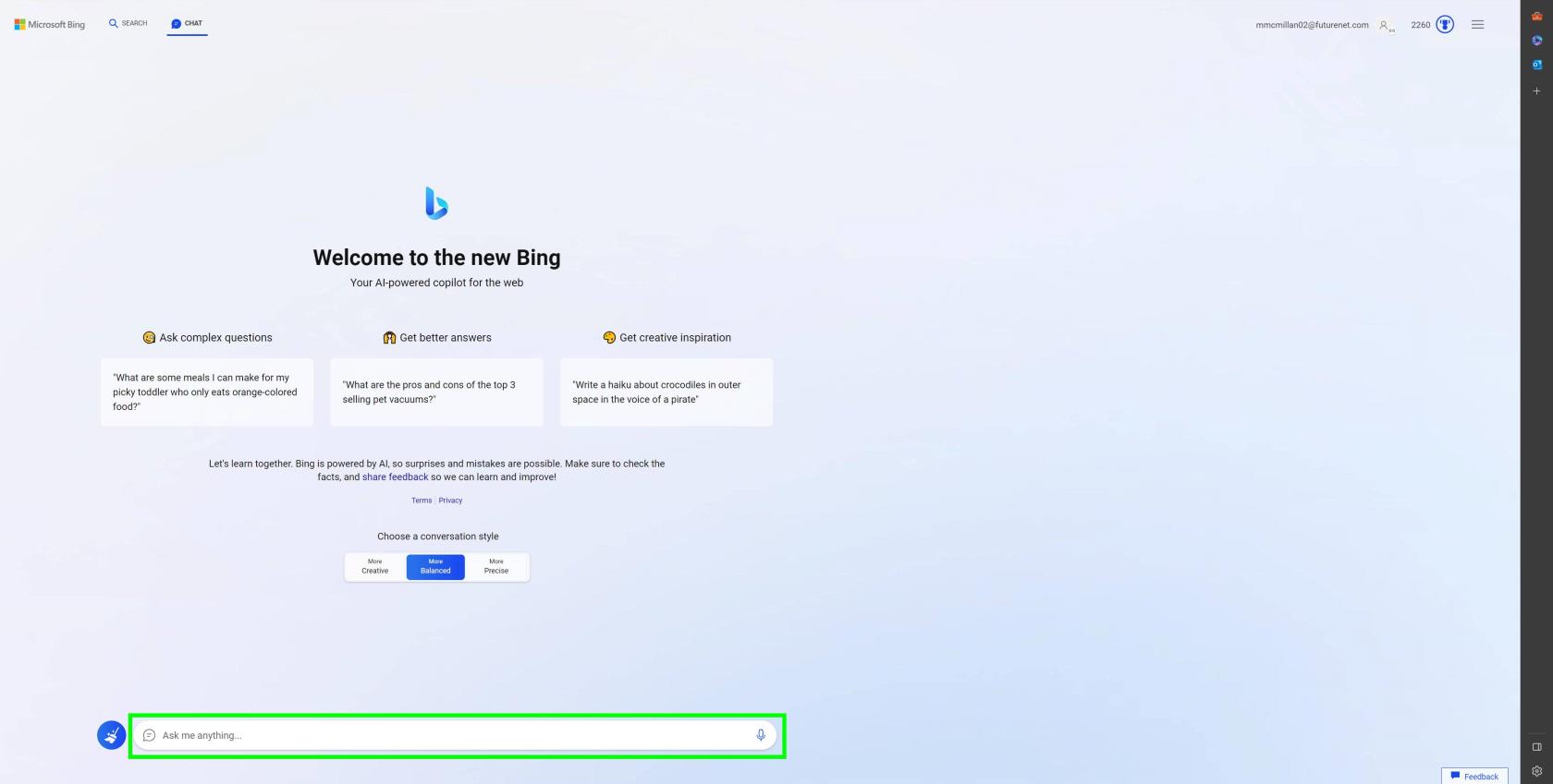 如何保存或導出 Bing Chat 回复