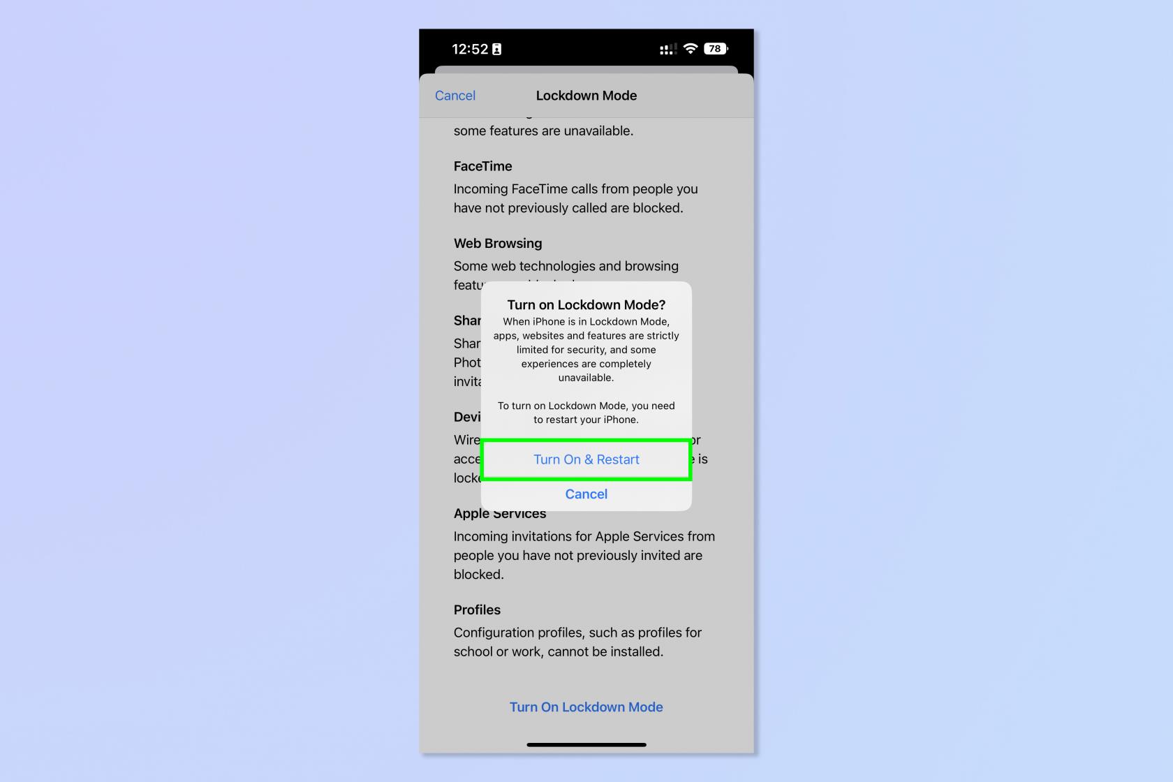 啟用此功能可以防止您的 iPhone 被黑客入侵