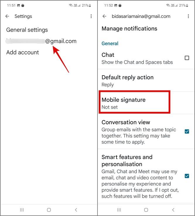 如何在 Web、Android 和 iOS 版 Gmail 中新增簽名