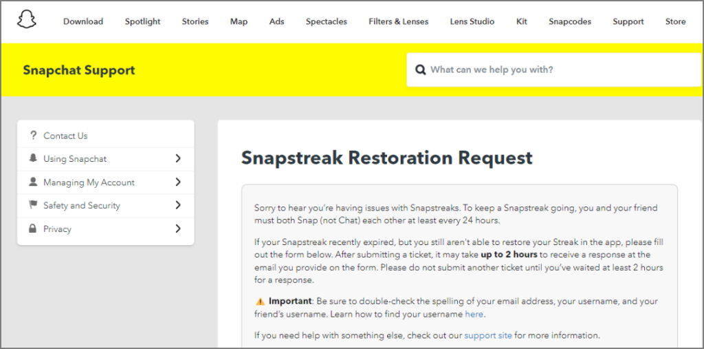 如何在 Snapchat 上恢復 Snapstreaks