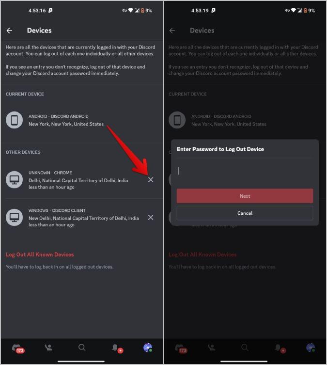 如何在所有裝置上退出 Discord