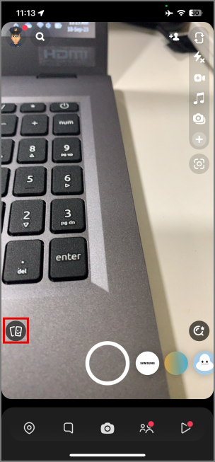 如何只用眼睛看 Snapchat