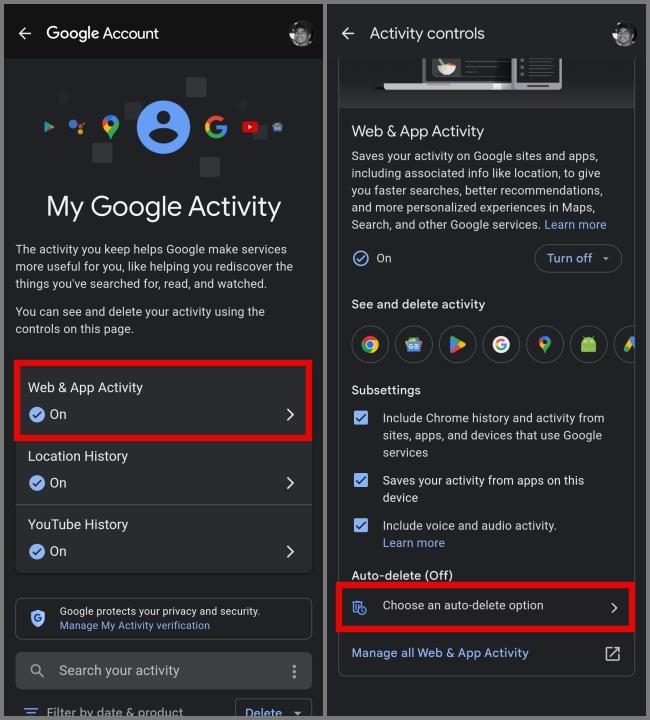 如何存取和刪除您的所有 Google 活動