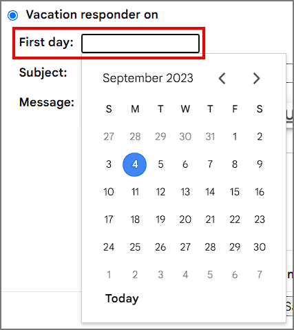 如何在 Gmail 中使用假期回覆器
