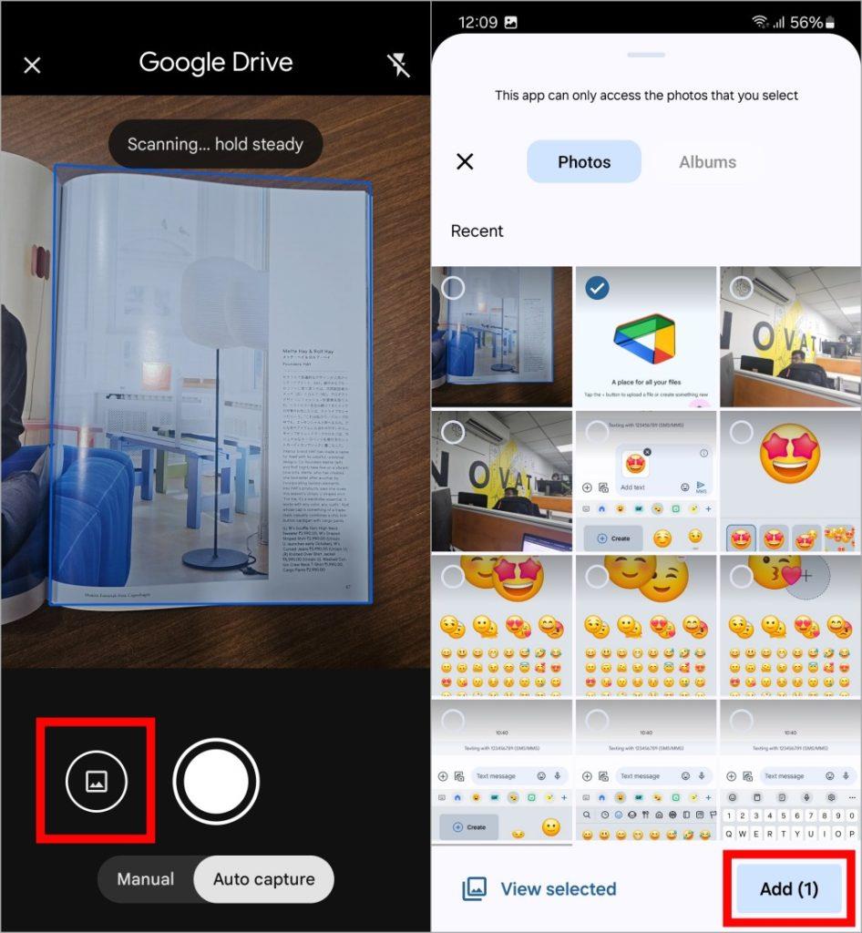 如何掃描文件並將其新增至 Google 雲端硬碟