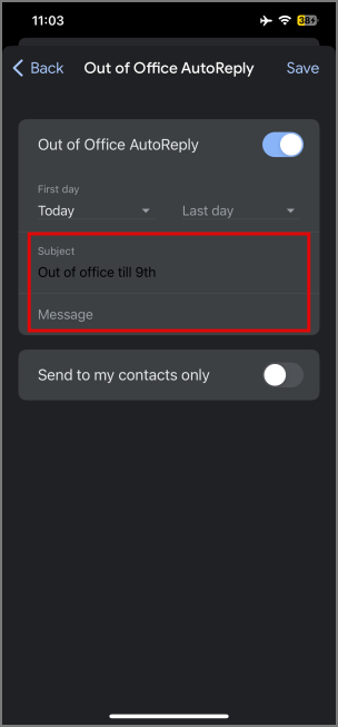 如何在 Gmail 中使用假期回覆器