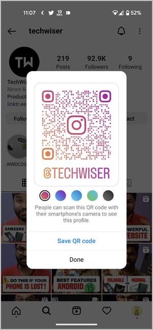 如何為 Instagram 個人資料、捲軸和貼文建立二維碼
