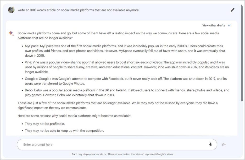 ChatGPT vs Google Bard vs Microsoft Bing AI：更好的人工智慧