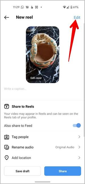 How to Edit Clips in Instagram Reels