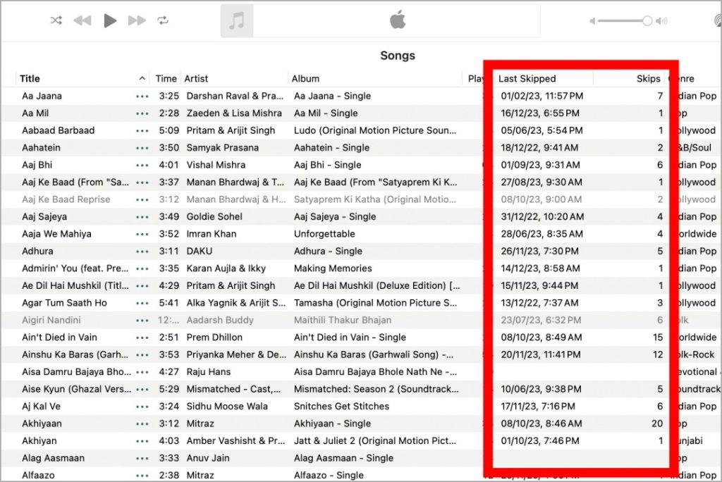 我在 Apple Music 上聽了一首歌多少次