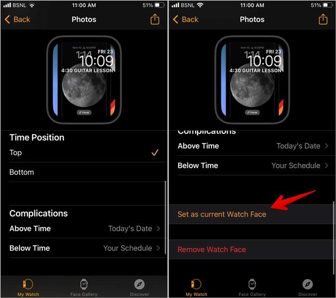 如何在 Apple Watch 上放置多張圖片