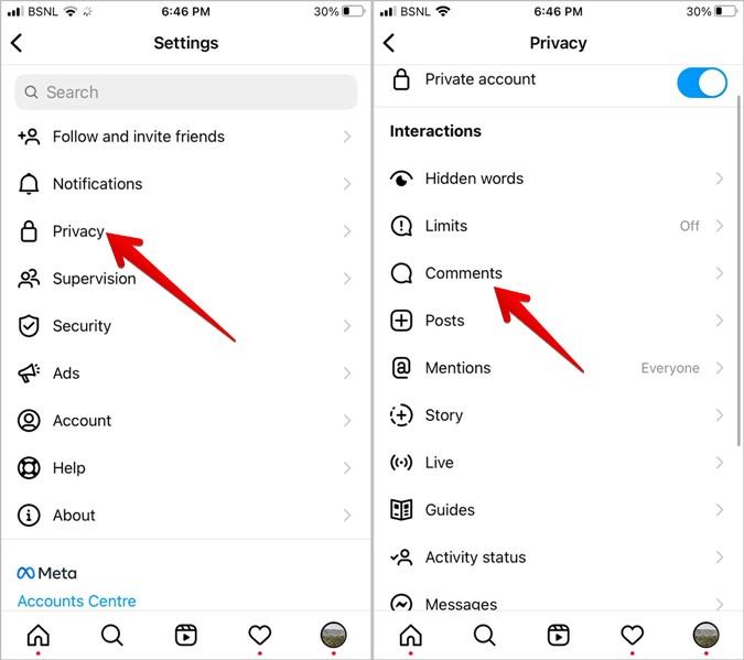 如何關閉 Instagram 貼文、直播、廣告或影片的評論