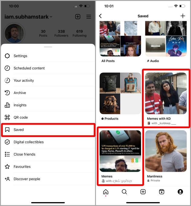 如何在 Instagram 上分享（已儲存）協作收藏