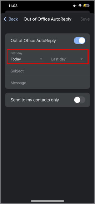 如何在 Gmail 中使用假期回覆器