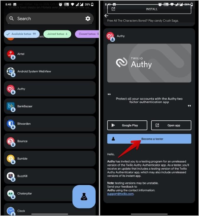 如何在有/沒有 Play 商店的情況下加入 Android 應用程式的 Beta 計劃