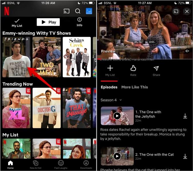 如何更改 Netflix 上的季節或劇集