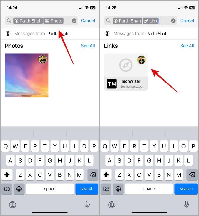 如何在 iPhone 訊息中使用智慧型搜尋過濾器