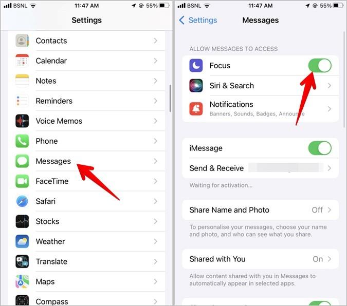 iOS 17 和 16 訊息中的通知靜音意味著什麼