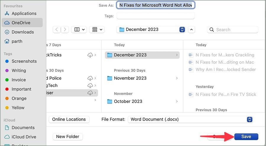 Microsoft Word 不允許 9 個在 Mac 上編輯的修復