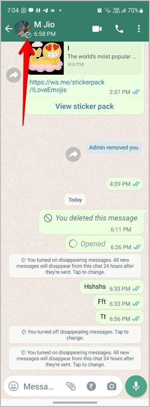 在 WhatsApp 上發送消失訊息的 2 種方法
