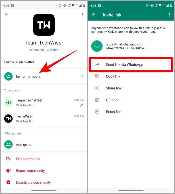如何在 iOS 和 Android 上邀請某人加入 Whatsapp 社區