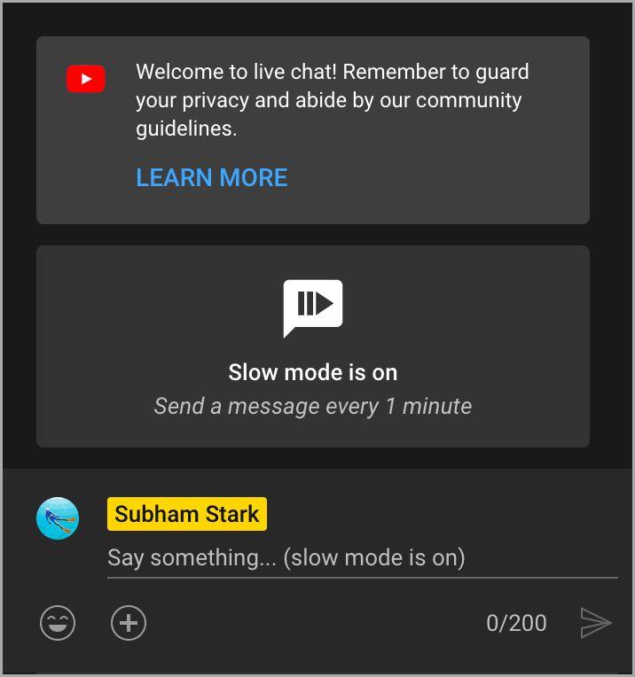如何在 YouTube 即時聊天中啟用慢速模式