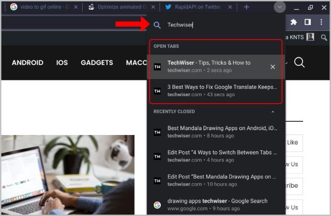 在任何作業系統上的 Chrome 瀏覽器上切換標籤頁的 4 種方法