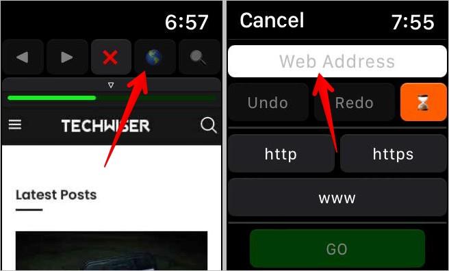 如何在 Apple Watch 上像 Web 瀏覽器一樣使用 Safari