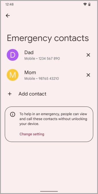 如何在 Android 鎖定畫面上新增和存取緊急聯絡人