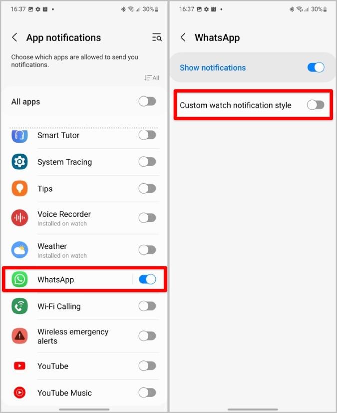 如何在 Samsung Galaxy Watch 上取得 Instagram 和 WhatsApp 通知