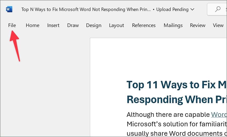 11 個修復 Microsoft Word 列印時不回應的問題