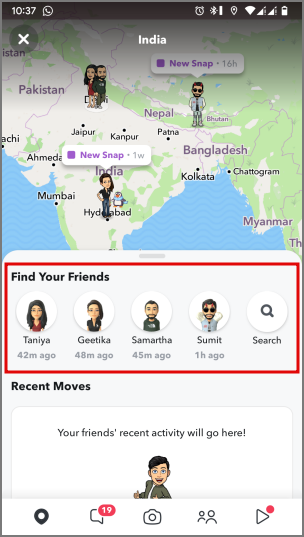 如何在 Snapchat 上使用 Snap 地圖