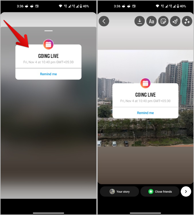 如何在 Instagram 貼文和故事中加入提醒