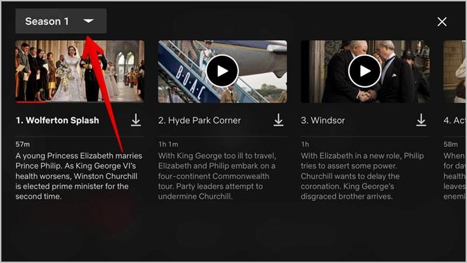如何更改 Netflix 上的季節或劇集