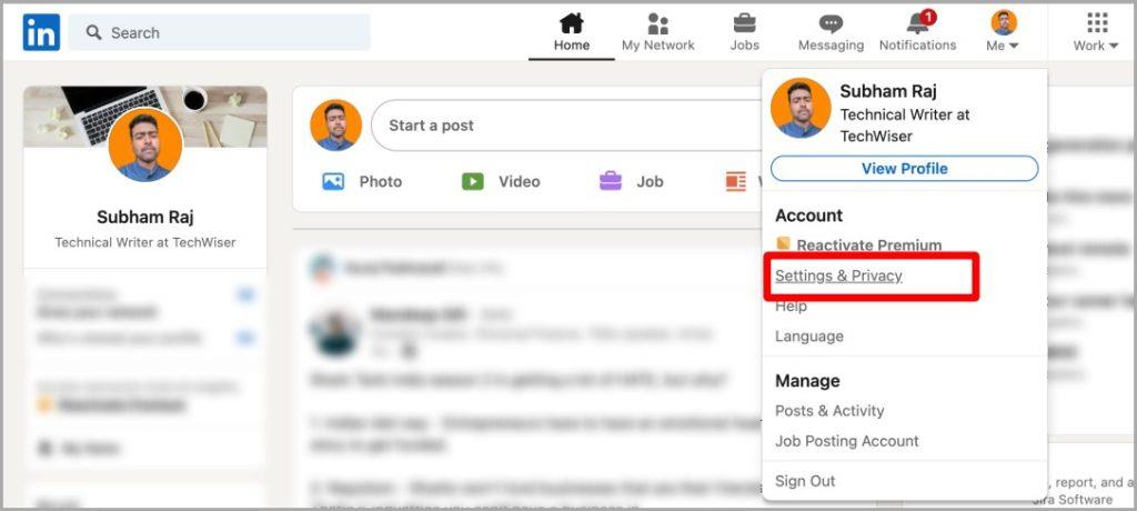 如何隱藏 LinkedIn 上的活躍狀態