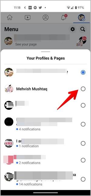 如何在 Facebook 頁面和個人資料之間切換，反之亦然