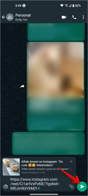 如何在 WhatsApp 聊天、群組和狀態上分享 Instagram Reels