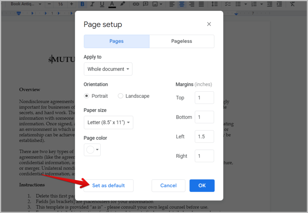 更改 Google 文件頁邊距的 3 種方法