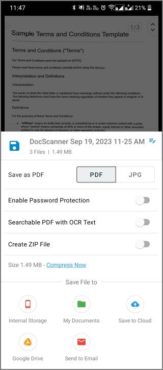 如何在 Android 上 2 分鐘內將文件掃描為 PDF
