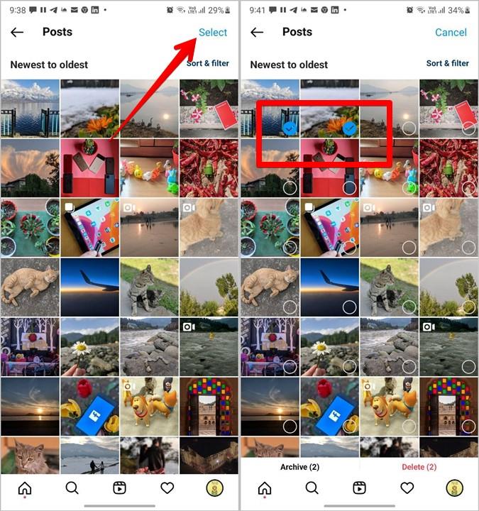 如何一次刪除所有 Instagram 帖子