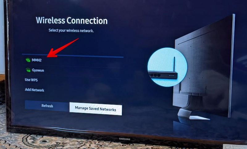 如何在三星智慧電視上連接或更改 Wi-Fi