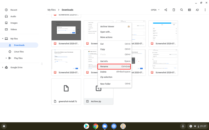 如何在 Chromebook 上壓縮和解壓縮文件