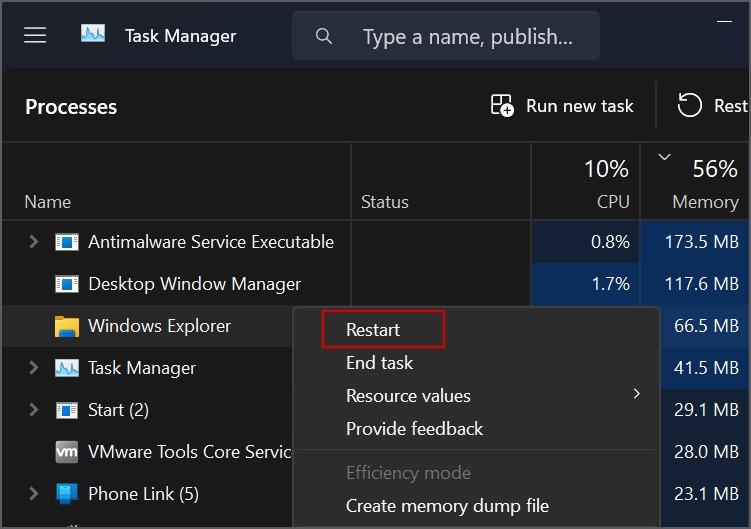 13 修正了 Windows 中檔案總管不顯示檔案的問題