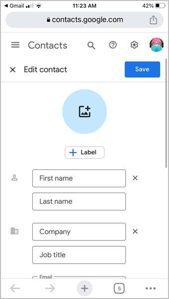 如何將電子郵件新增至 Gmail 中的聯絡人列表