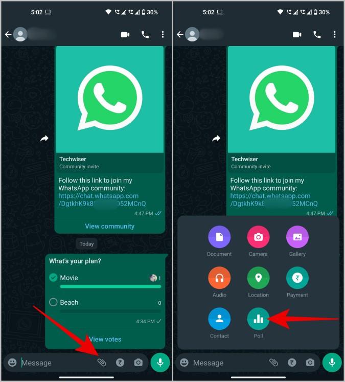 如何在 WhatsApp 行動版、桌面版和網頁版上建立投票