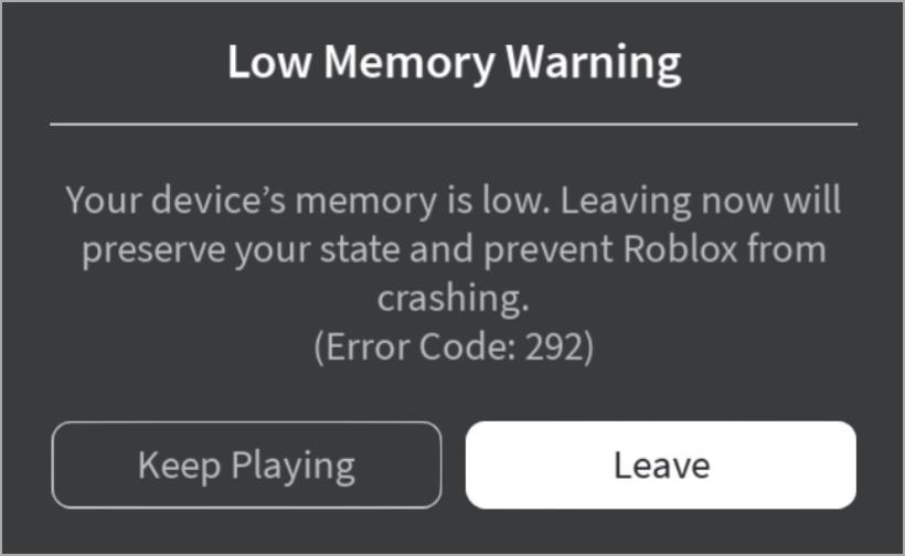 6 個針對 iPhone 和 iPad 上 Roblox 記憶體不足警告（錯誤代碼：292）的修復