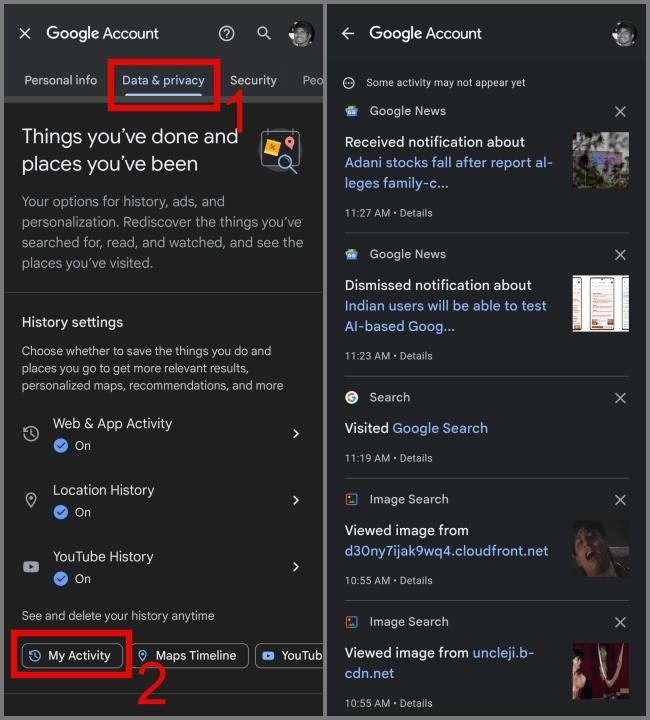 如何存取和刪除您的所有 Google 活動